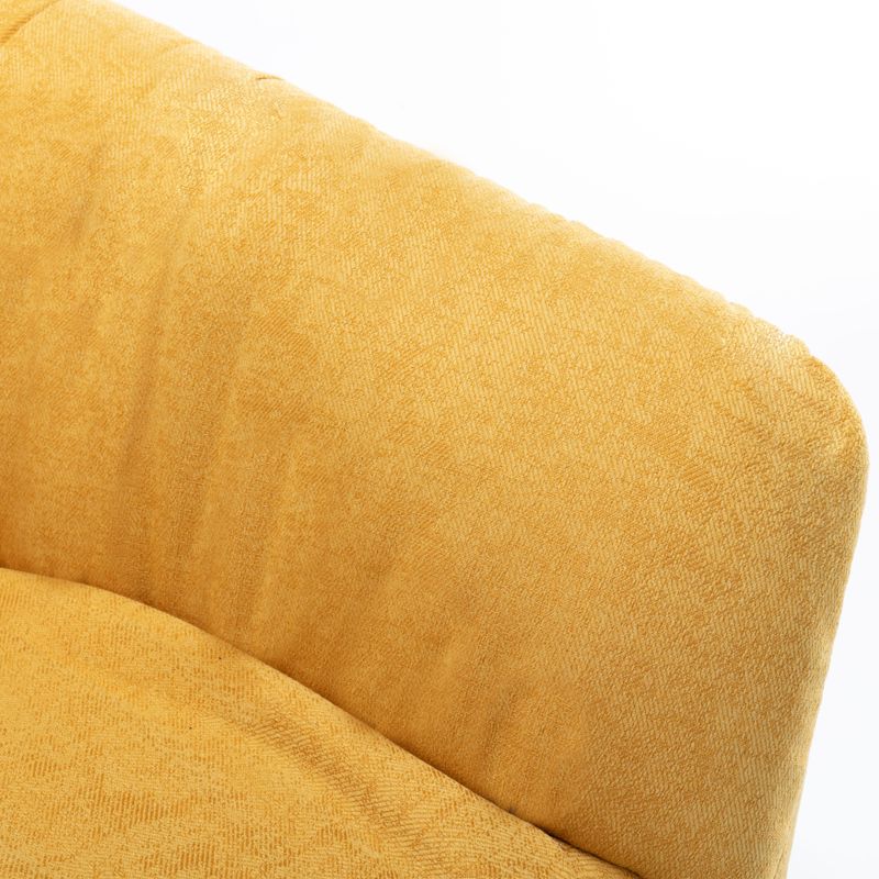 Corvus Cumbria Mid-century Linen Arm Chair - Yellow