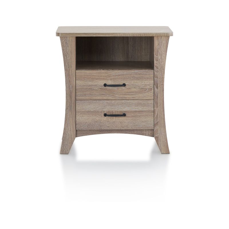 ACME Colt Nightstand with 2 Drawers in Rustic Natural - Rustic Natural - 2-drawer