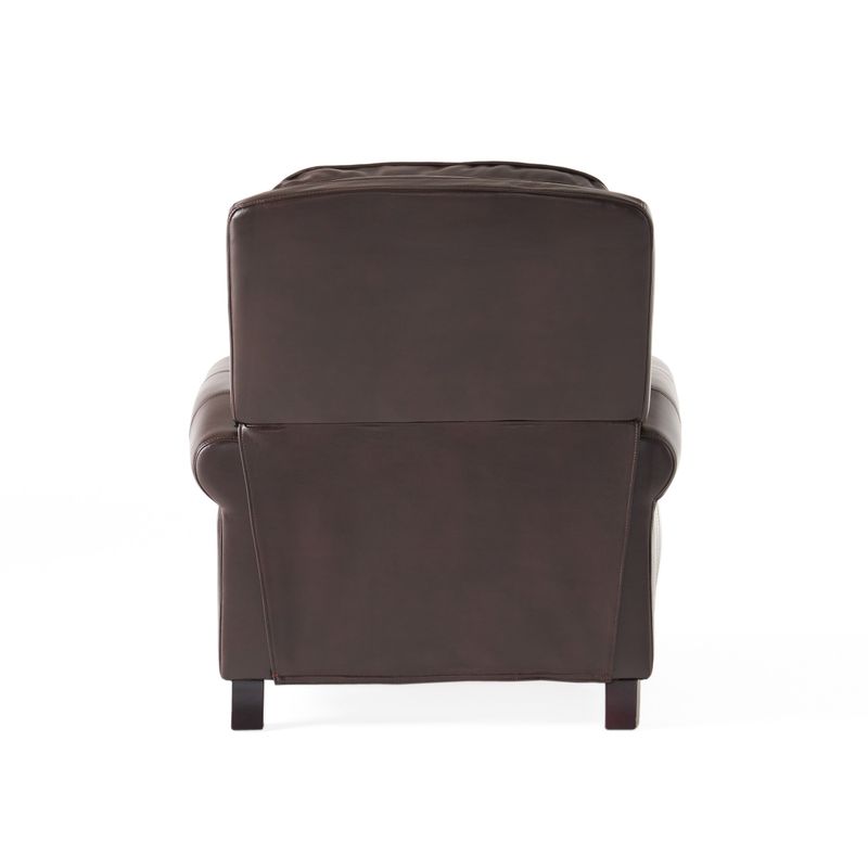 Neville 2-Tone PU Push Back Recliner by Christopher Knight Home - Dark brown