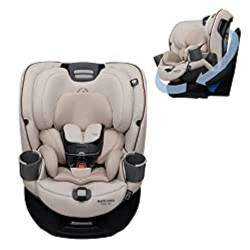 Maxi-Cosi Emme 360 All-in-One Convertible Car Seat, 360 FlexiSpin Rotational Seat, from Birth to Ten Years (5-100 lbs): Rear-Facing,...