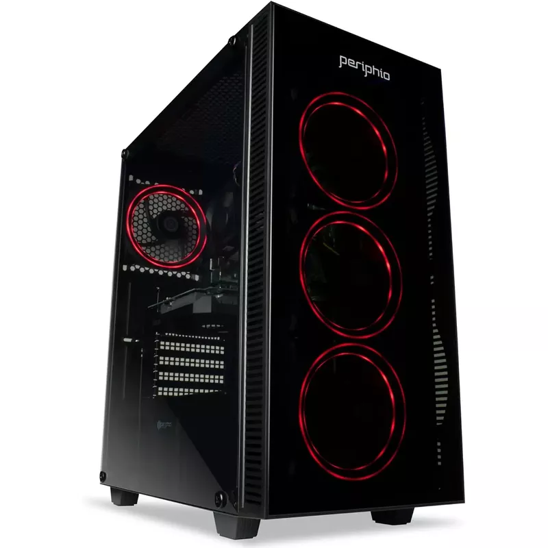 Periphio Hydra Prebuilt Gaming PC - Radeon RX 560 (4GB) Graphics, Intel Core i5-6500 (3.6GHz Turbo), 1TB Solid State SSD, 16GB DDR4 RAM, Windows 10, WiFi + BT (Refurbished)