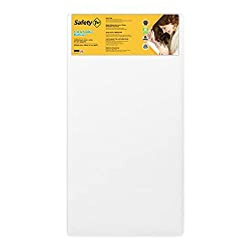 Safety 1st Heavenly Dreams Baby Crib & Toddler Bed Mattress, Waterproof Cover, Firm, Fits Standard Size Cribs & Toddler Beds, White, 1...