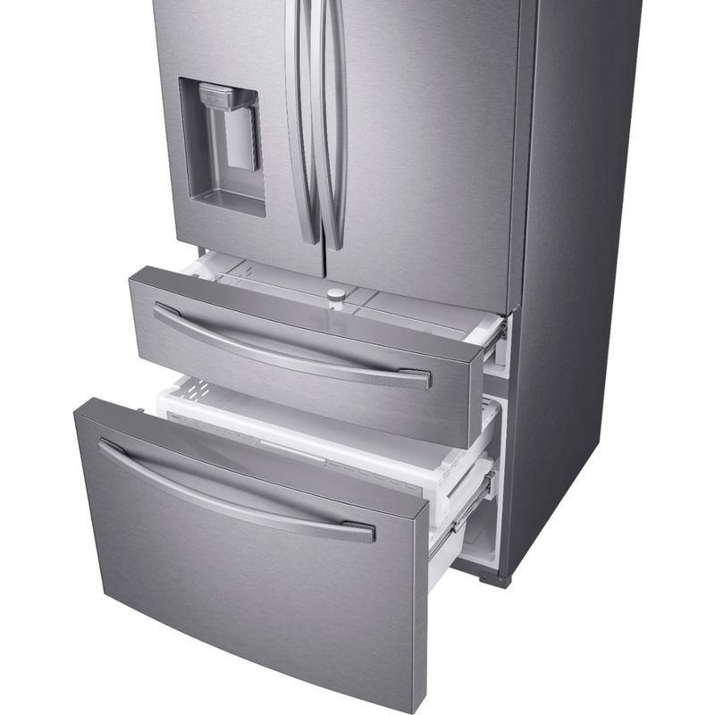 Alt View Zoom 16. Samsung - 22.6 cu. ft. 4-Door French Door Counter Depth Refrigerator with FlexZone Drawer - Stainless steel