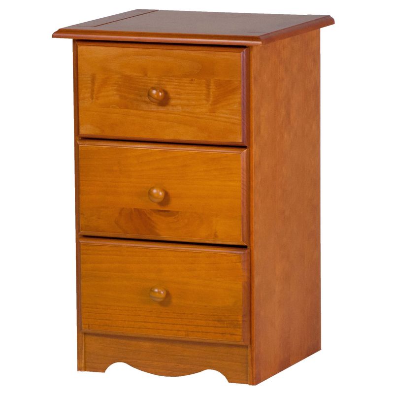 Palace Imports Solid Wood 3-Drawer Night Stand - Honey Pine