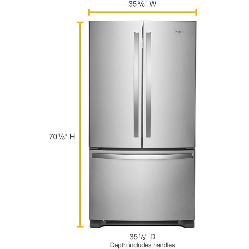 Alt View Zoom 5. Whirlpool - 25.2 Cu. Ft. French Door Refrigerator with Internal Water Dispenser - Stainless Steel