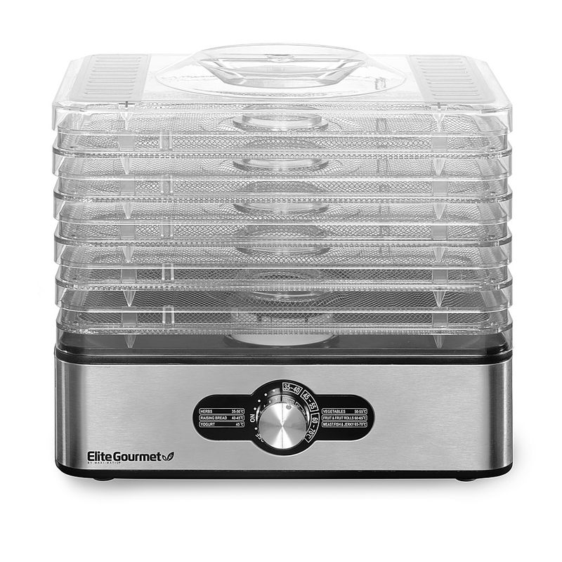Front Zoom. Elite Gourmet - 5-Stainless Steel Tray Food Dehydrator - Stainless Steel