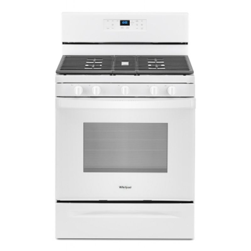 Whirlpool 5 Cu. Ft. White Gas Range With Center Oval Burner