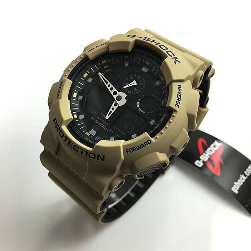 Casio Mens G-Shock XL Analog/Digital Sport Watch - Beige