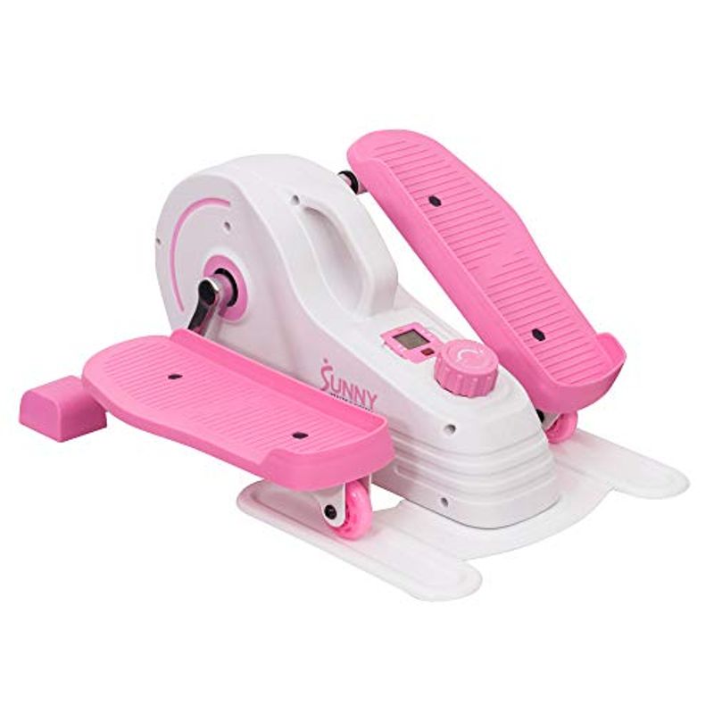 Sunny Health & Fitness Pink Under Desk Elliptical Machine - P2030