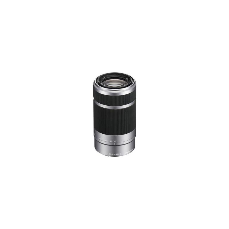 Sony E 55-210mm f/4.5-6.3 OSS E-Mount Lens, Silver/Black