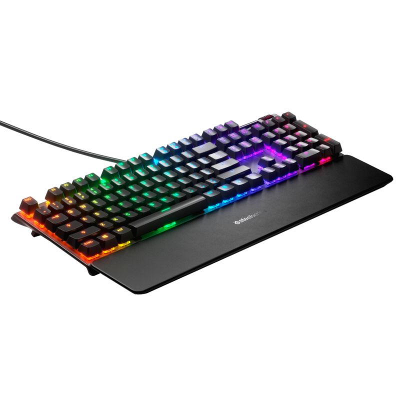 Alt View Zoom 12. SteelSeries - Apex Pro Full Size Wired Mechanical OmniPoint Adjustable Actuation Switch Gaming Keyboard with RGB Backlight