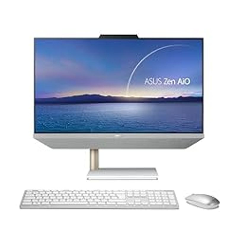 ASUS AiO M3400 All-in-One Desktop PC, 23.8-inch Full HD Anti-Glare Display, AMD Ryzen 5 5625U Processor, 8GB DDR4 RAM, 512GB NVMe PCIe,...