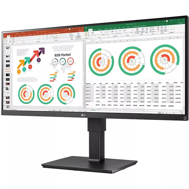 LG 34” IPS QHD UltraWide Monitor, Black