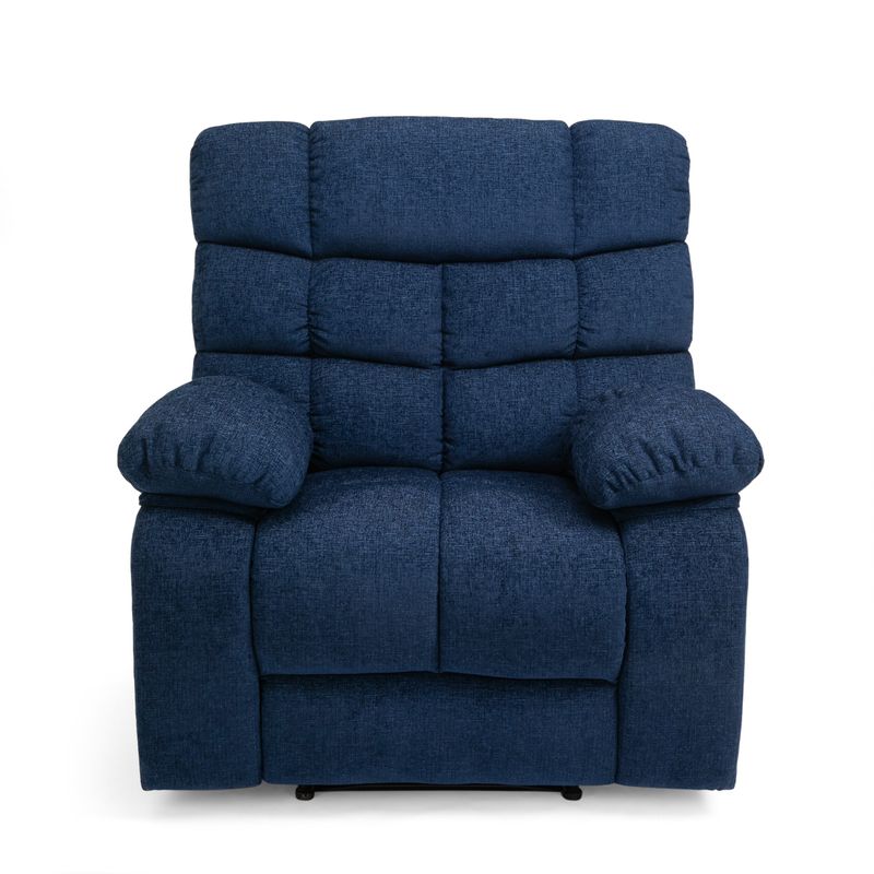Blackshear Indoor  Pillow Tufted Massage Recliner by Christopher Knight Home - Black + Charcoal
