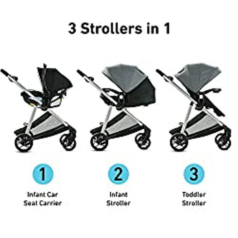 Graco Modes Element LX Travel System | Includes Baby Stroller with Reversible Seat, Extra Storage, Child Tray, One Hand Fold and...