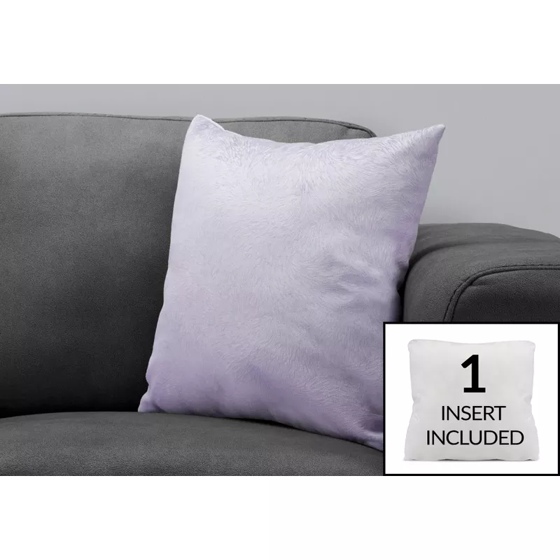 Pillows/ 18 X 18 Square/ Insert Included/ decorative Throw/ Accent/ Sofa/ Couch/ Bedroom/ Polyester/ Hypoallergenic/ Purple/ Modern