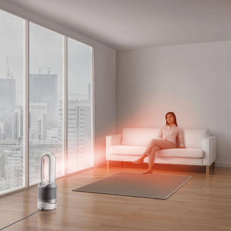 Alt View Zoom 12. Dyson - HP01 Pure Hot + Cool Air Purifier, Heater and Fan - White/Silver