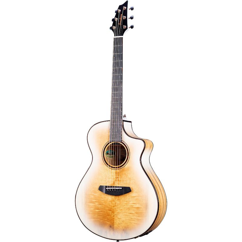 Breedlove Pursuit Exotic S Concert CE Acoustic Electric Guitar. White Sand Myrtlewood