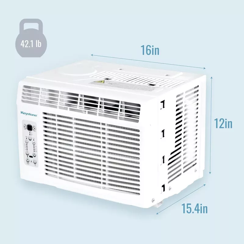 KEYSTONE - 5,000 BTU Window-Mounted Air Conditioner with Follow Me LCD Remote Control