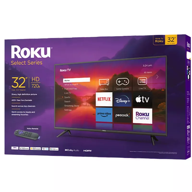 Roku - 32” Class Select Series HD Smart RokuTV