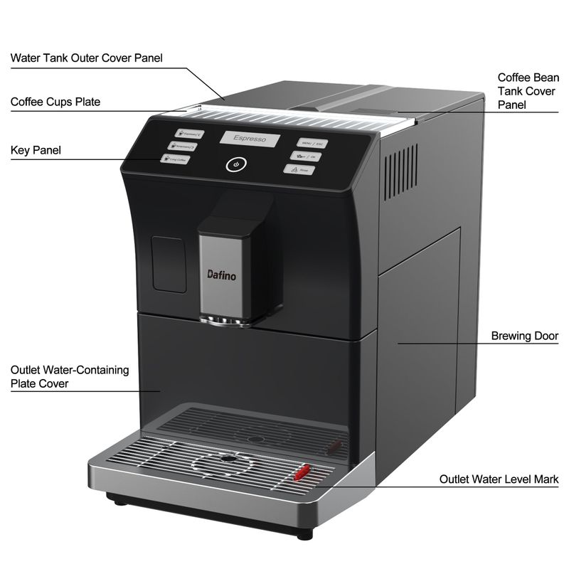 Super Automatic Espresso Coffee Machine - Black