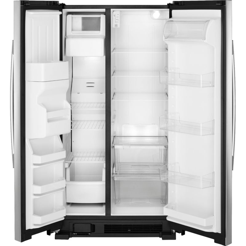 Alt View Zoom 2. Amana - 24.5 Cu. Ft. Side-by-Side Refrigerator with Water and Ice Dispenser - Stainless steel