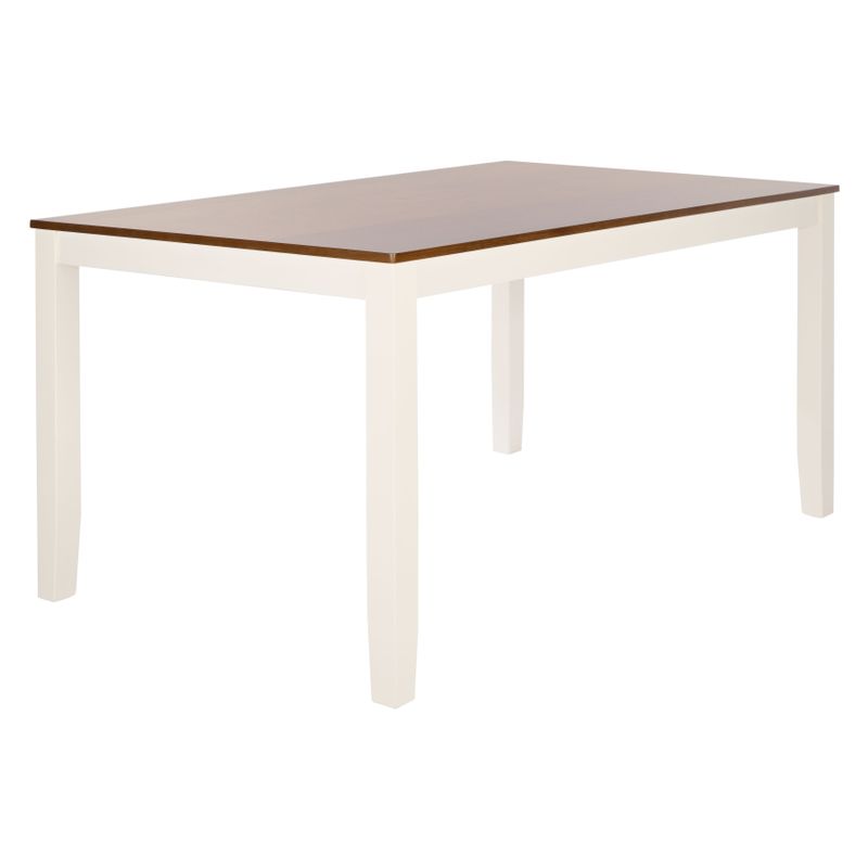 SAFAVIEH Silio Rectangle Dining Table - 57" W x 36" L x 30" H - White/Natural