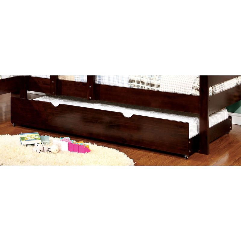 Furniture of America Ava Transitional Dark Walnut Solid Wood Trundle - Dark Walnut - Twin XL