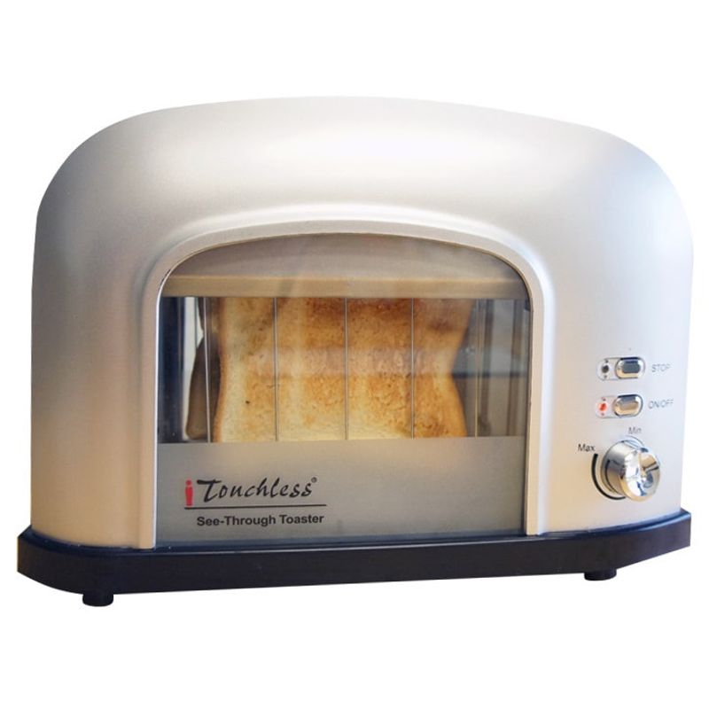 iTouchless See-Through Automatic Toaster - Silver