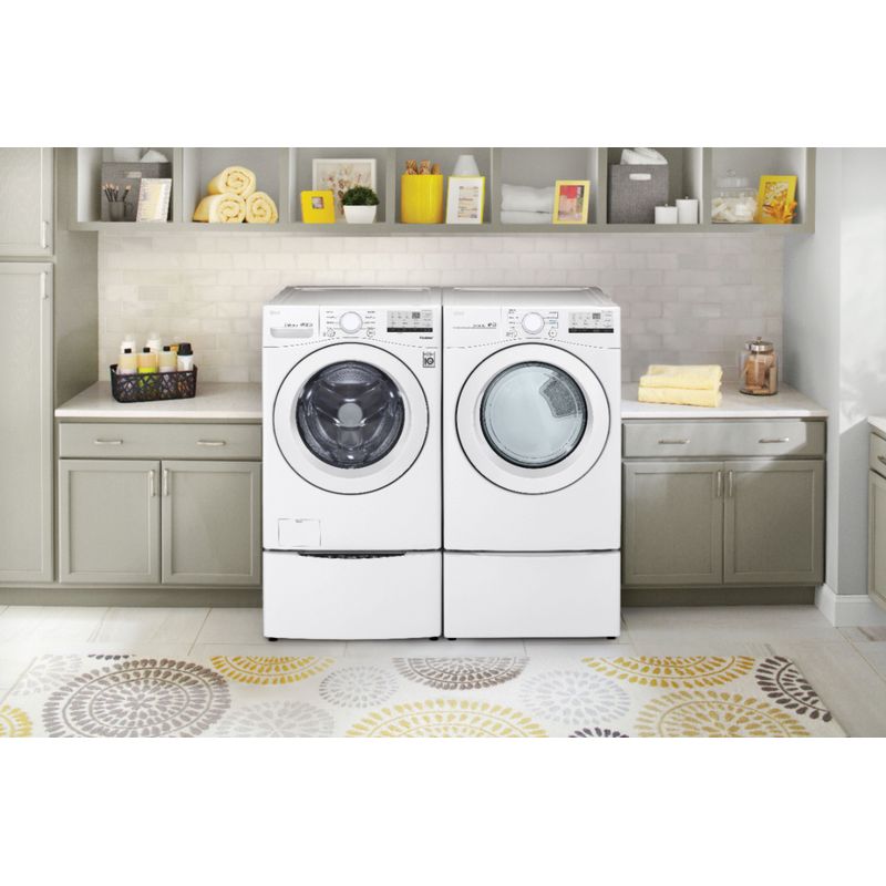 Alt View Zoom 23. LG - 4.5 Cu. Ft. High Efficiency Stackable Front-Load Washer with 6Motion Technology - White