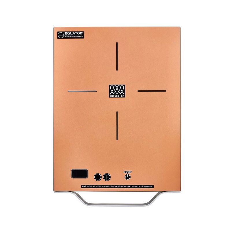Equator 11inch Portable, Single-Burner Induction Cooktop - with Handle - Orange