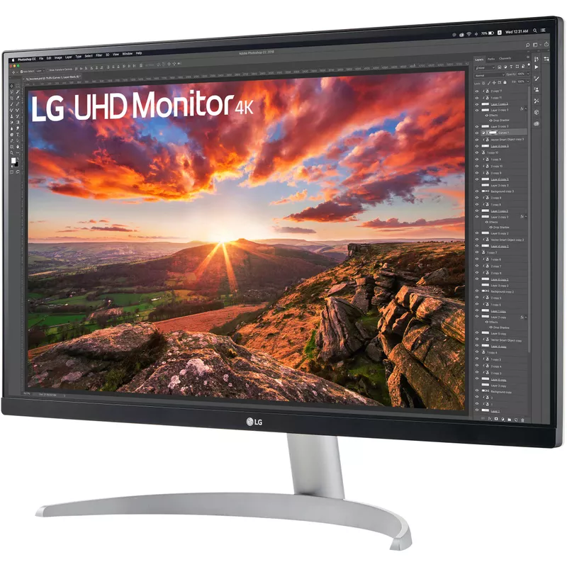 LG - 27” IPS LED 4K UHD 60Hz AMD FreeSync Monitor with HDR (DisplayPort, HDMI) - Black