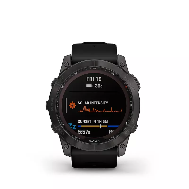Garmin - fēnix 7X  Sapphire Solar GPS Smartwatch 51 mm Fiber-reinforced polymer - Carbon Gray DLC Titanium