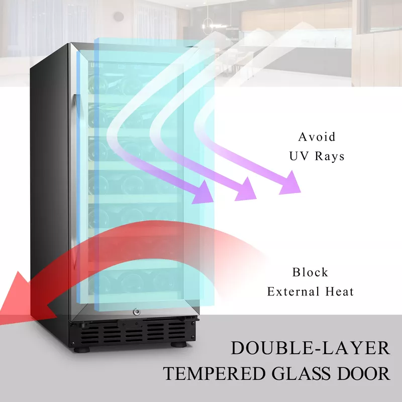 Rent to own Lanbo 15in. 33bottle Wine Fridge w/ Builtin Compressor