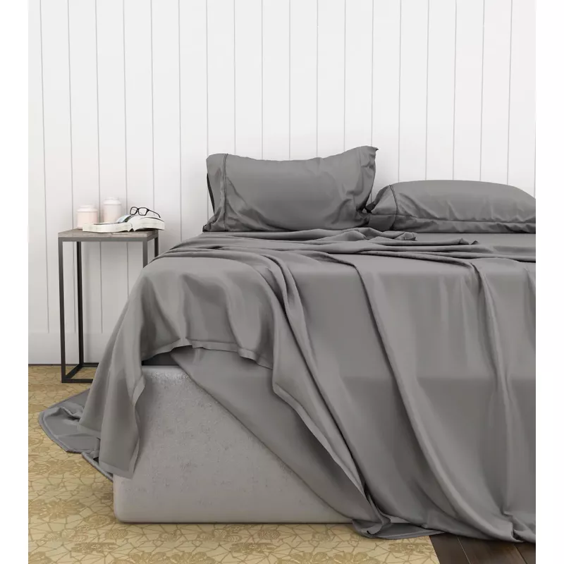 FlexSleep Bamboo Cotton Grey Sheets Twin XL