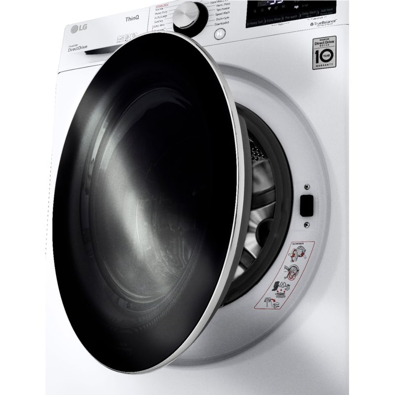 Alt View Zoom 32. LG - 2.4 Cu. Ft. High-Efficiency Stackable Smart Front Load Washer with Steam and Built-In Intelligence - White