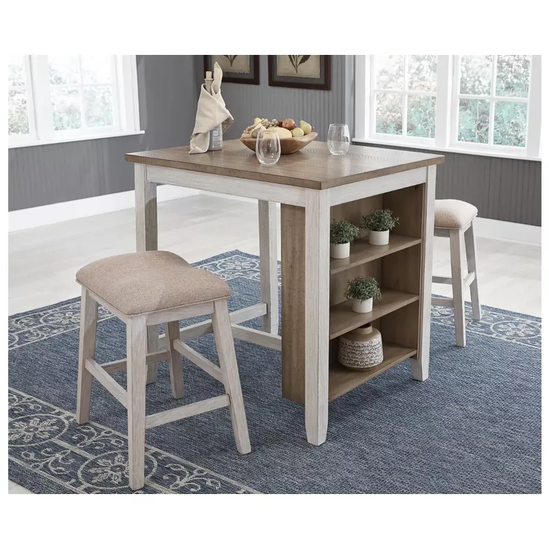 Skempton Counter Height Dining Table and Bar Stools Set of 3