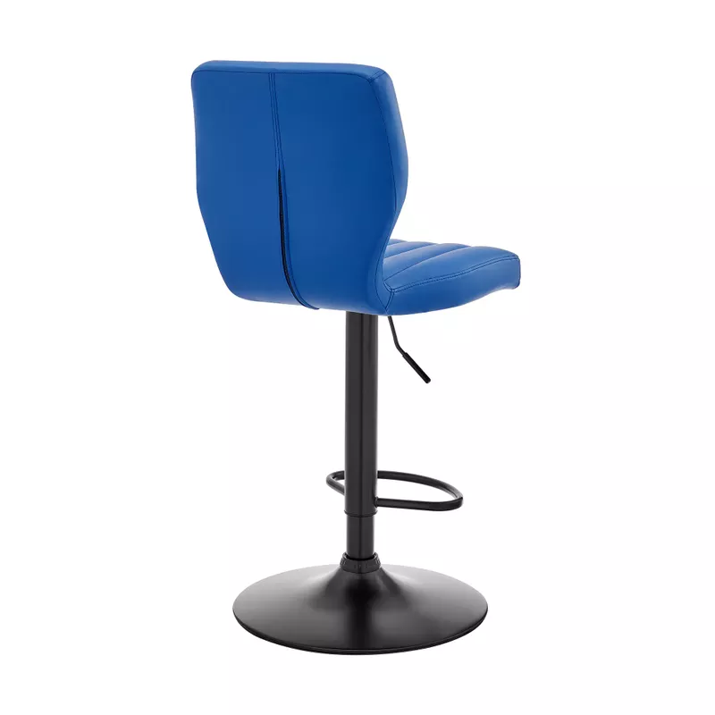 Rent to own Bardot Adjustable Height Blue Faux Leather Swivel Bar Stool