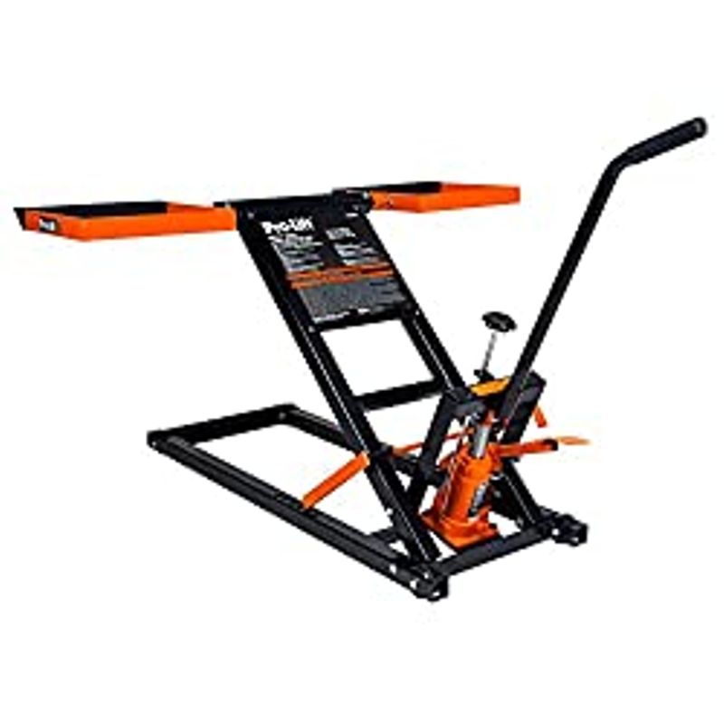 Pro-LifT PL5500 Lawn Mower Lift with Hydraulic Jack for Riding Tractors and Zero Turn Lawn Mowers - 500 Lbs Capacity , Orange