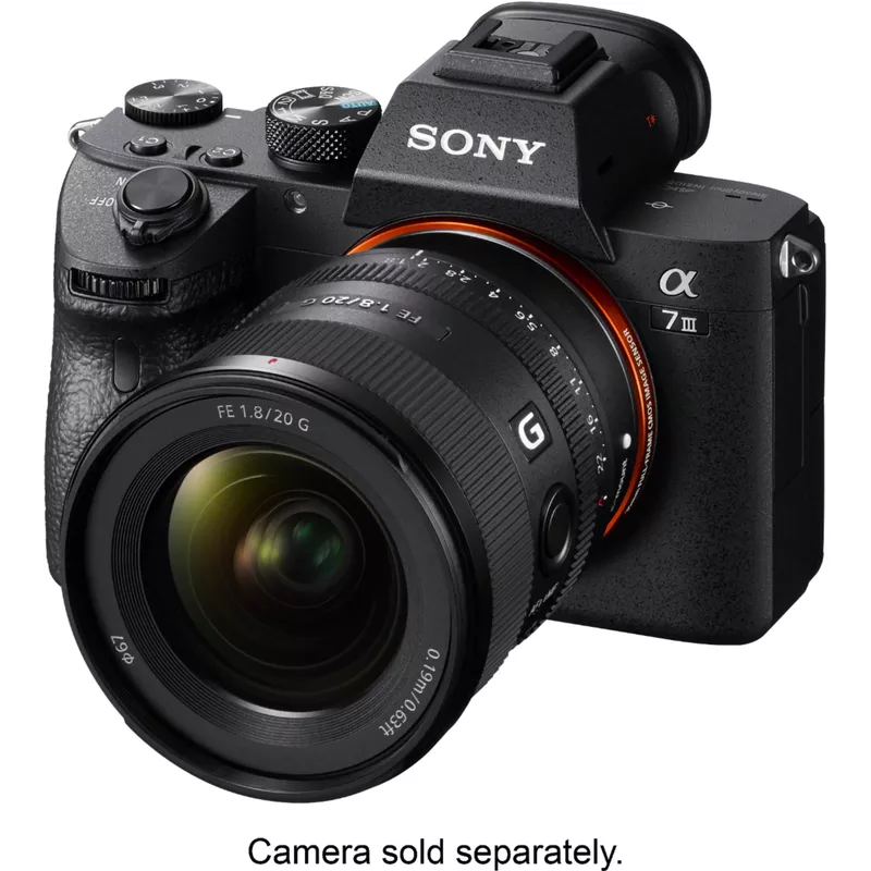 Sony - FE 20mm f/1.8 G Ultra Wide Angle Prime Lens for E-mount Cameras - Black