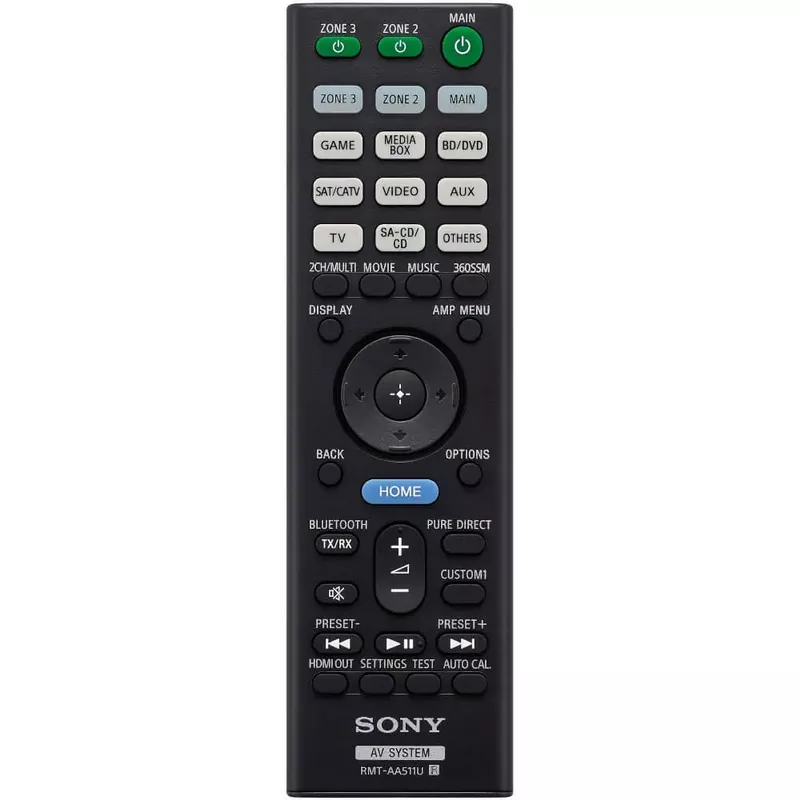 Sony - STR-AN1000 7.2 Channel Dolby Atmos & Dolby Vision 8K HDR Network A/V Receiver - Black