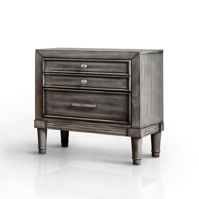 Furniture of America Laum Transitional Grey 2-piece Bedroom Set - California King