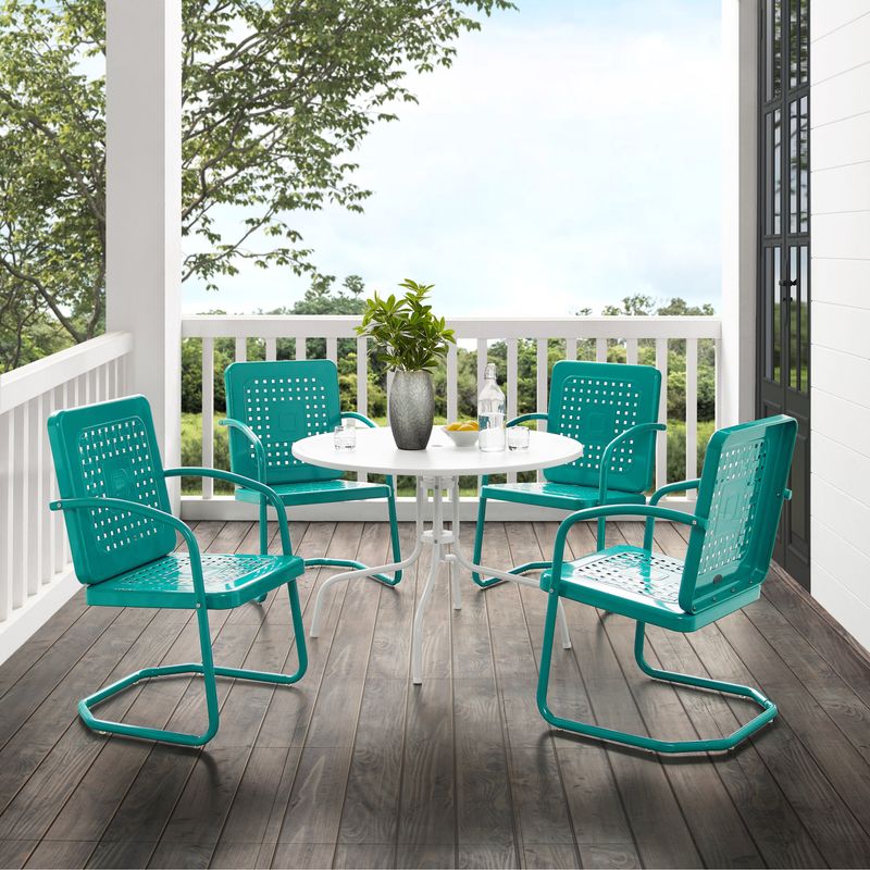 Bates Steel Outdoor 5-piece Dining Set - White