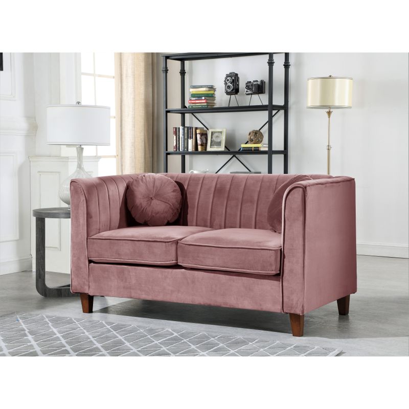 Lowery velvet Kitts Classic Chesterfield Living room seat-Loveseat and Sofa - Green