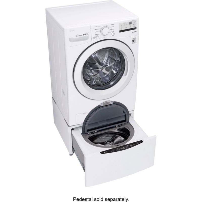 Alt View Zoom 5. LG - 4.5 Cu. Ft. High Efficiency Stackable Front-Load Washer with 6Motion Technology - White
