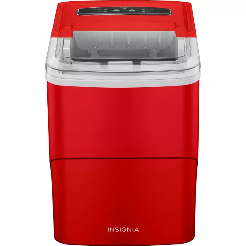 Insignia™ - 26 Lb. Portable Ice Maker with Auto Shut-Off - Red