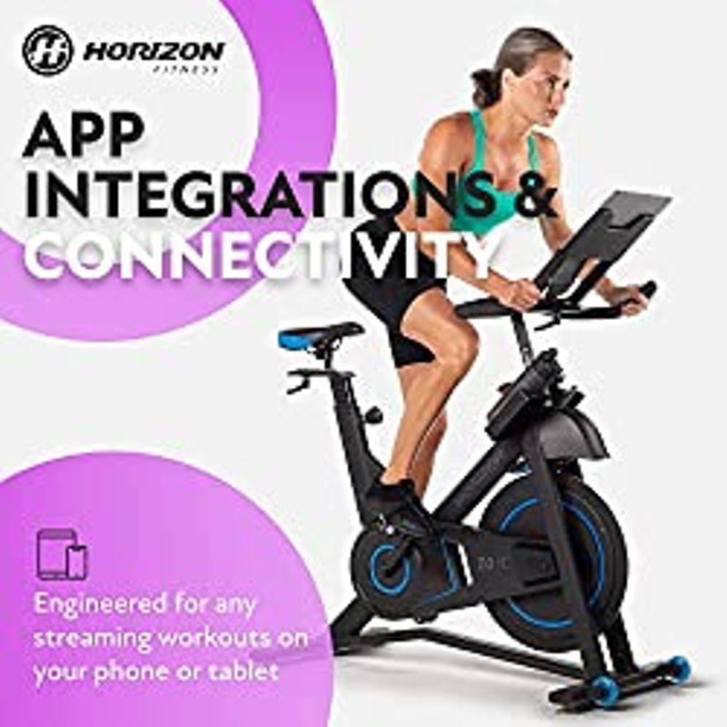 Horizon Fitness 7.0 IC Indoor Cycle Bike, Fitness & Cardio, Magnetic Resistance Cycling Bike with Bluetooth, Multi-Position Grips, 300lb...