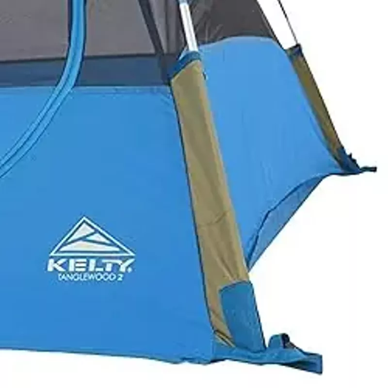 Kelty Tanglewood 2 or 3 Person Backpacking and Car Camping Tent - Sturdy Frame, Quick Corners for Easy Setup, Double Stake Vestibule, Clip-on Rainfly