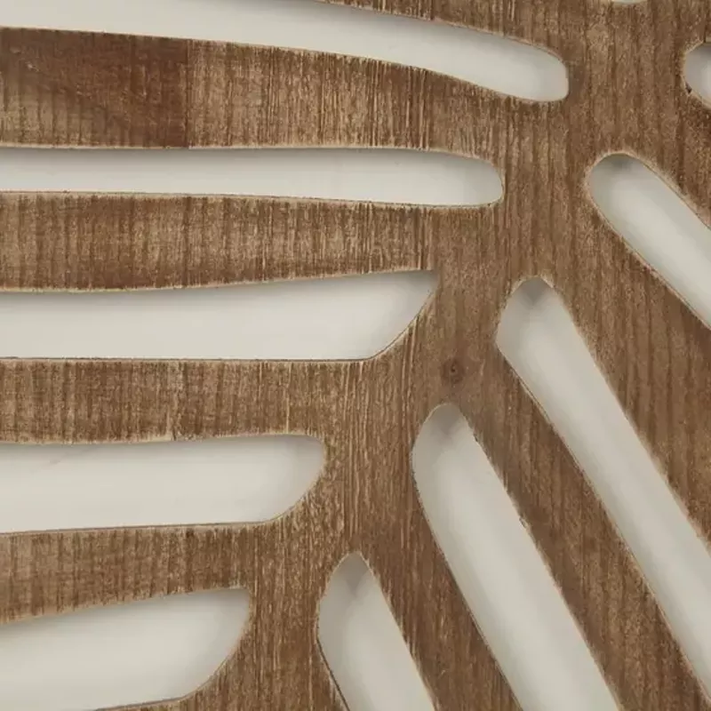 Birch Palms Two-tone 2-piece Wood Panel Wall Decor Set