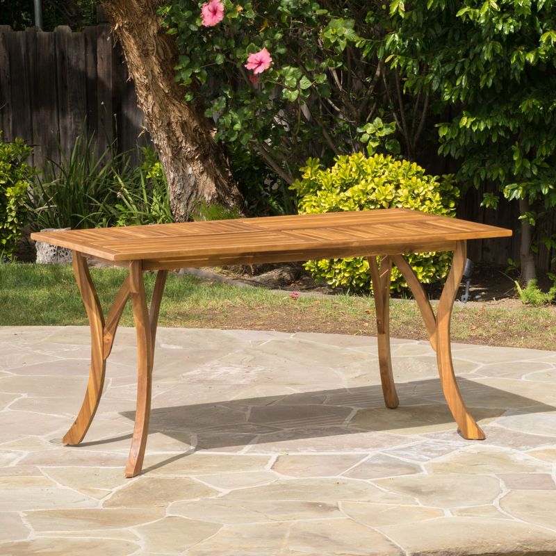 Hermosa Outdoor Acacia Wood Rectangle Dining Table (ONLY) by Christopher Knight Home - Natural